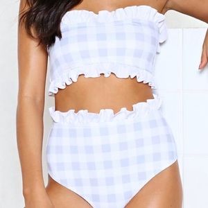 Nastygal swim suit set gray